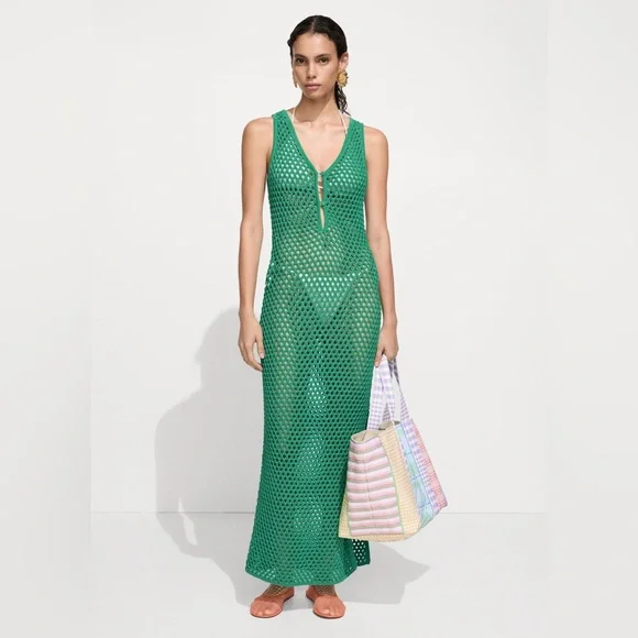 white knit long dress Rebecca Taylor main image 0